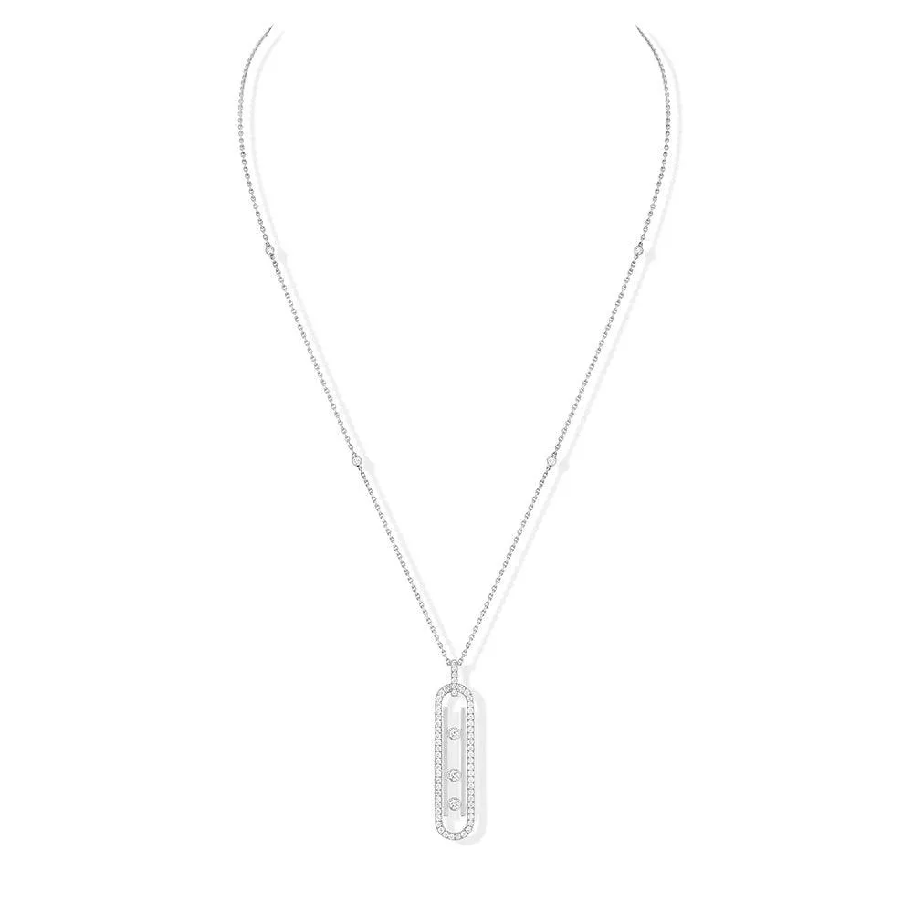 0.69ctw White Gold Diamond Necklace