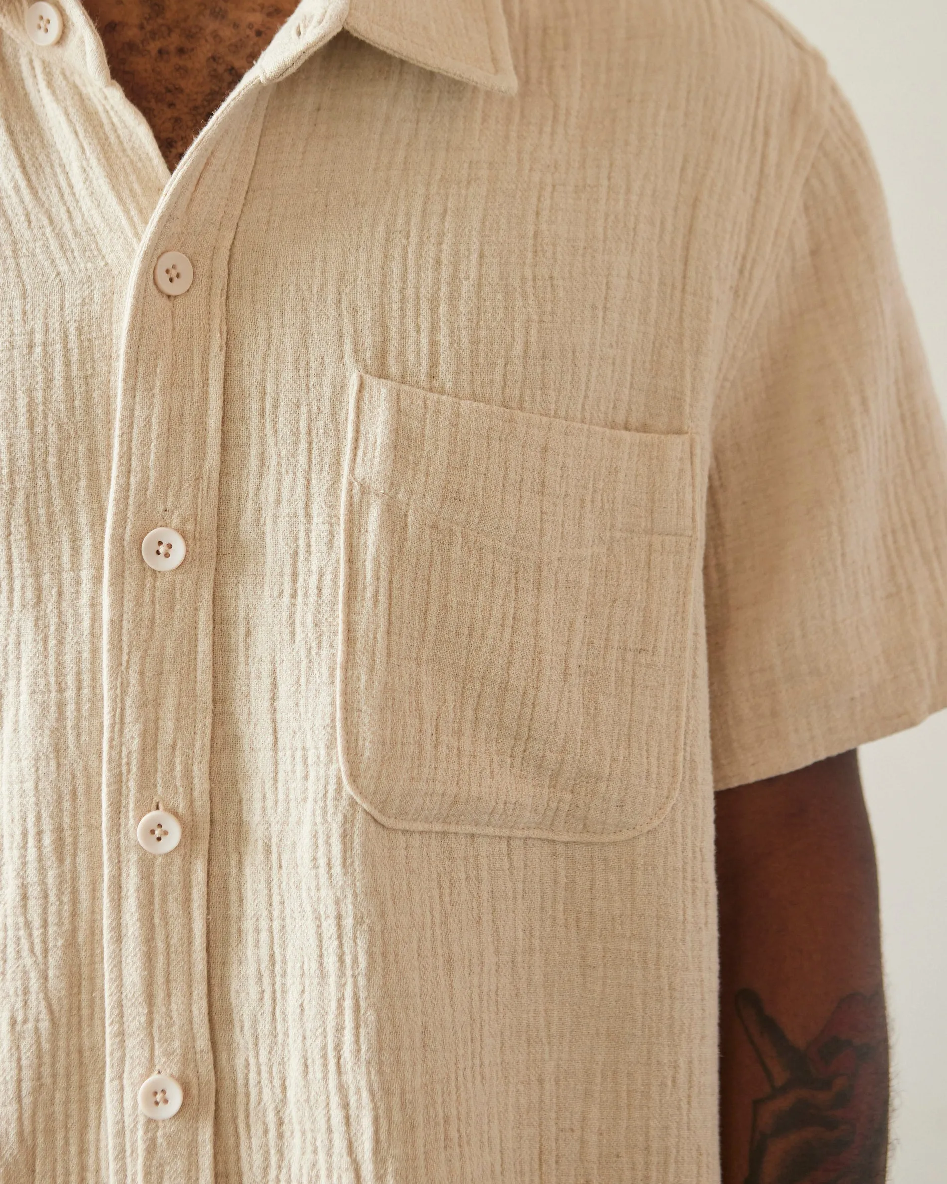 7115 Unisex Signature Pocket Shirt, Oatmeal