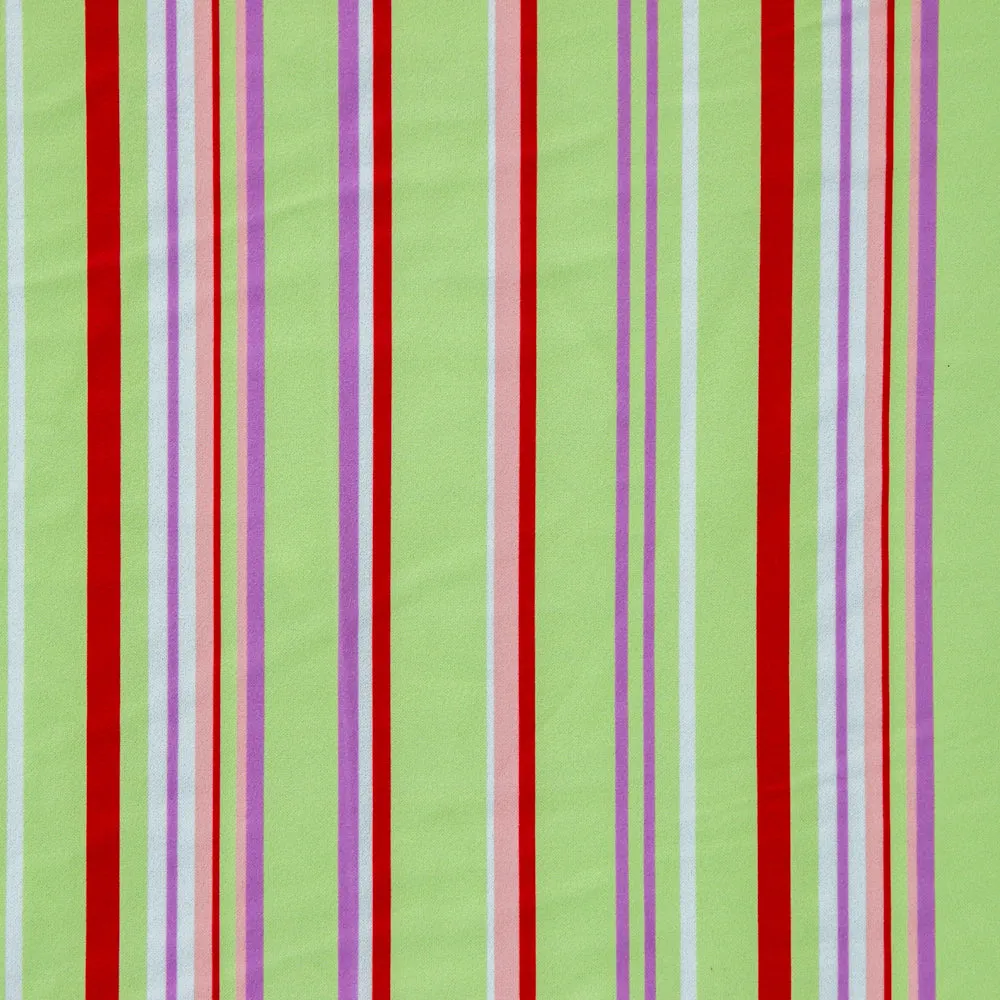 (8C) Stripe Scuba Crepe Jersey Fabric