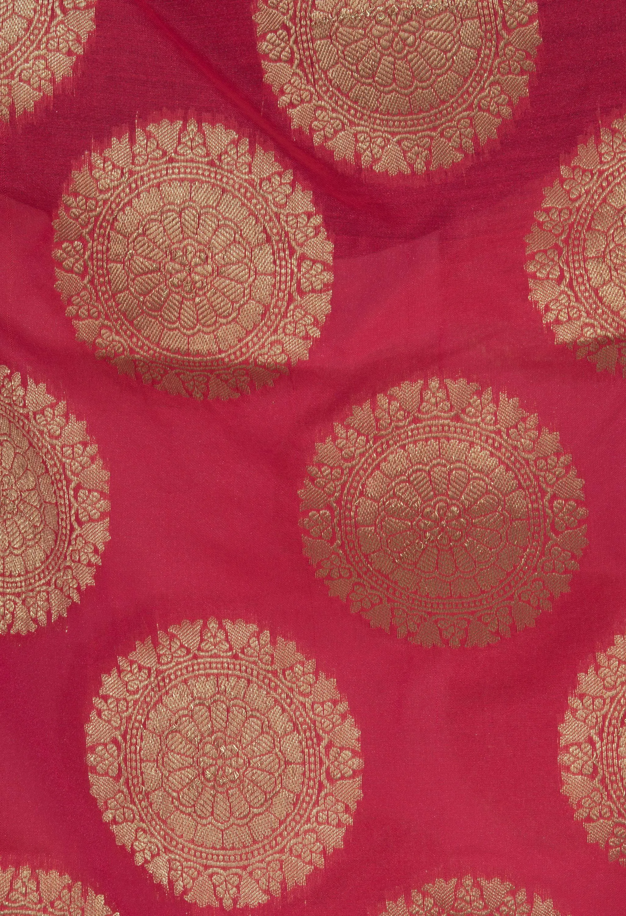 A R SILK Red Color Vns Big Gola Dupattas and Chunnis