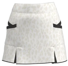 AB SPORT Women's Animal Print Kick Pleat Golf Skirt - LEOPCRM
