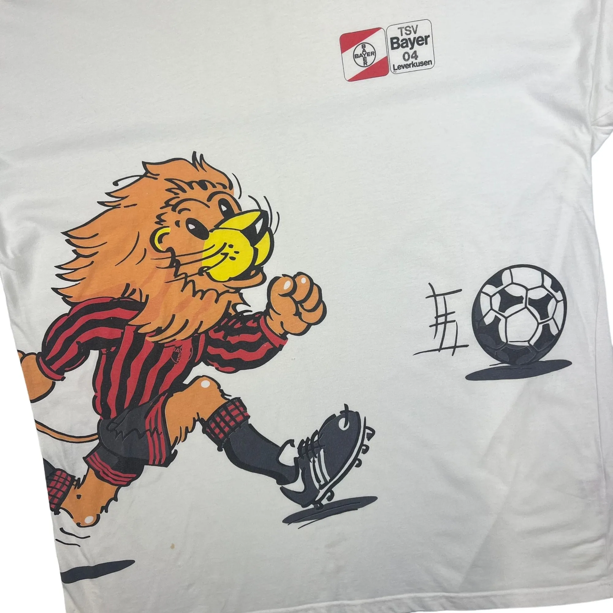 Adidas 90's Bayer 04 Leverkusen Graphic T-Shirt White Rare