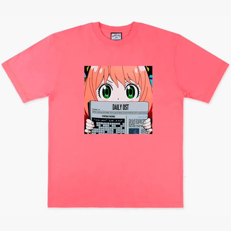 Anime Aesthetic Anya Forger With Newspaper T-Shirt