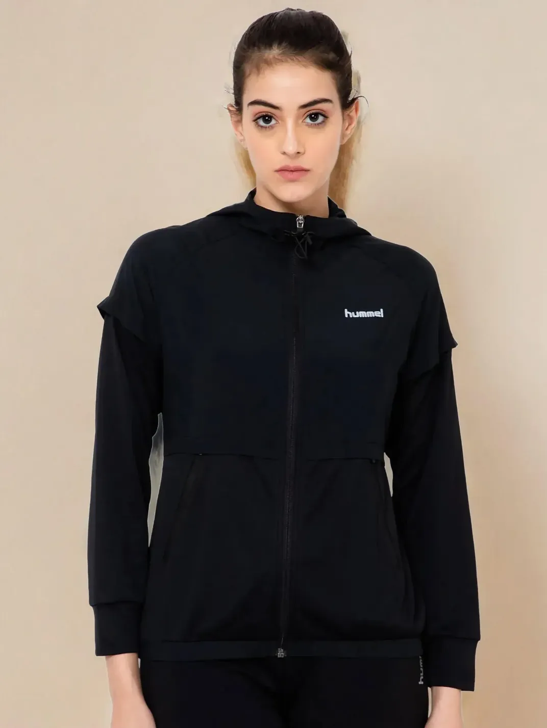 Womens Black Polyester Jacket by Asnee – Stylish and Versatile Outerwear