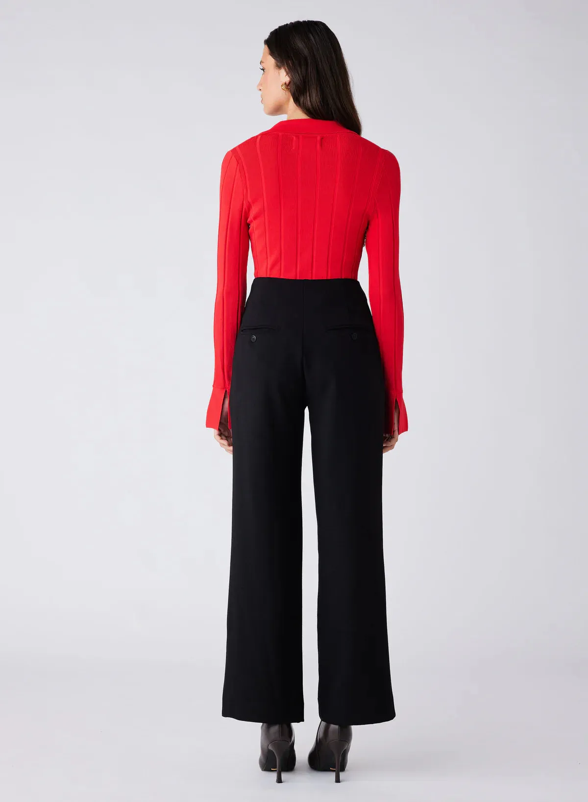 Avenue Button Sweater Fire