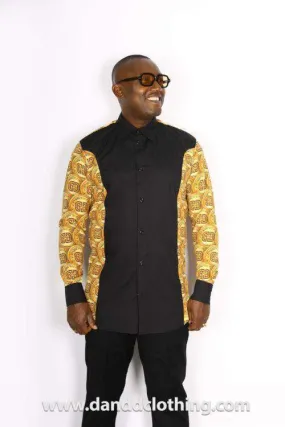Black African Shirt Gold