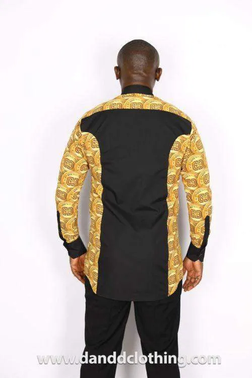Black African Shirt Gold