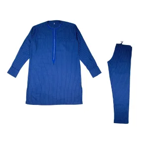 Blue & White Stripes Men's 2pc Set
