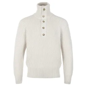 BOSS C Emaximo Knitwear in Open White