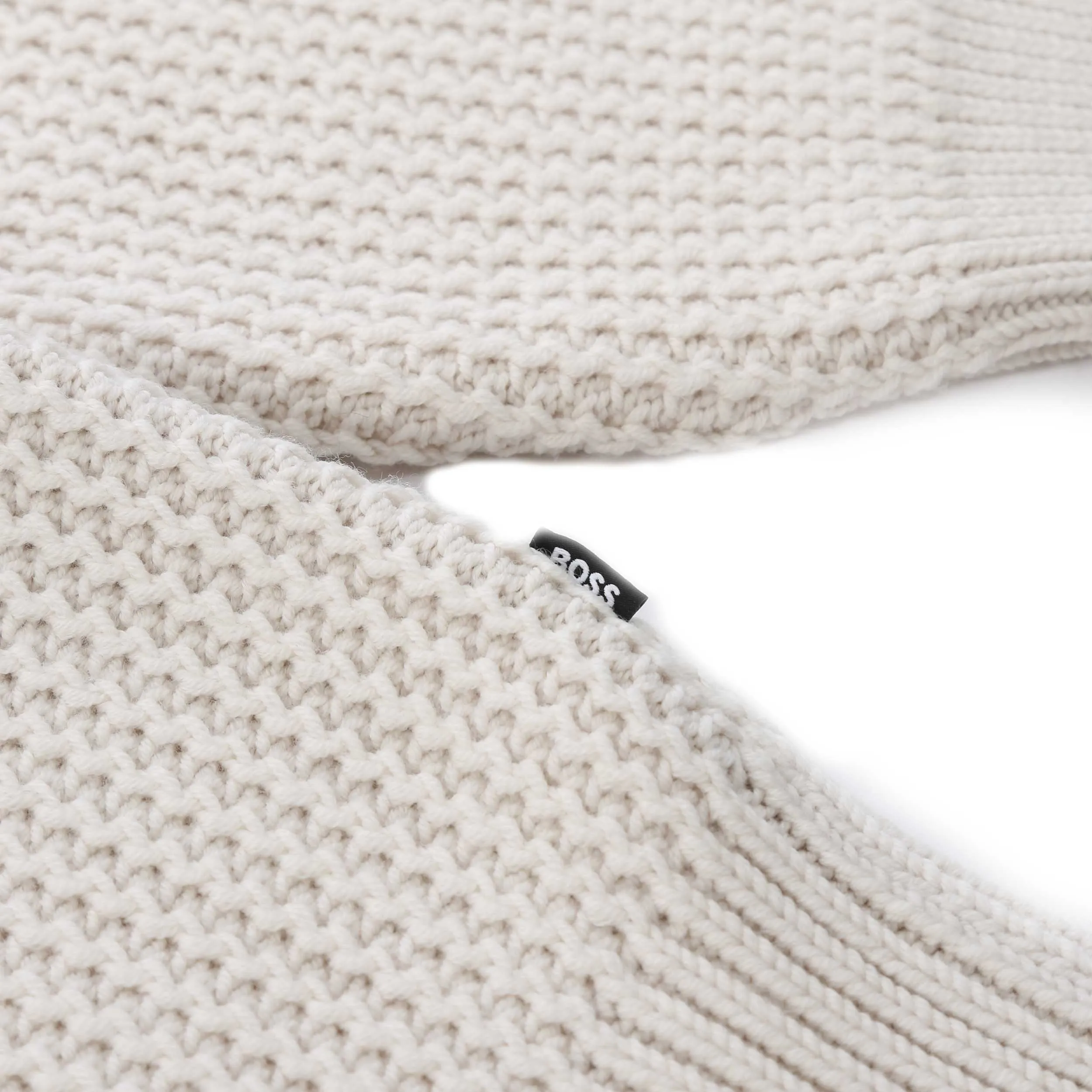 BOSS C Emaximo Knitwear in Open White