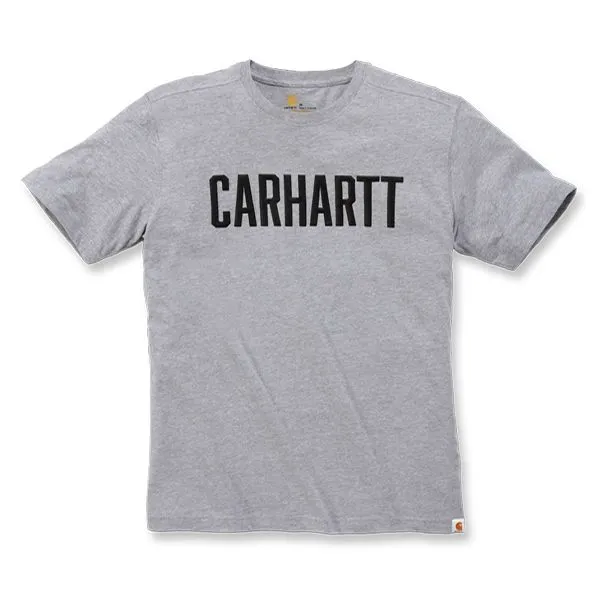Carhartt&#x20;103203&#x20;Maddock&#x20;Graphic&#x20;Block&#x20;Logo&#x20;s&#x2F;s&#x20;T-Shirt&#x20;-&#x20;Indigo&#x20;Heather