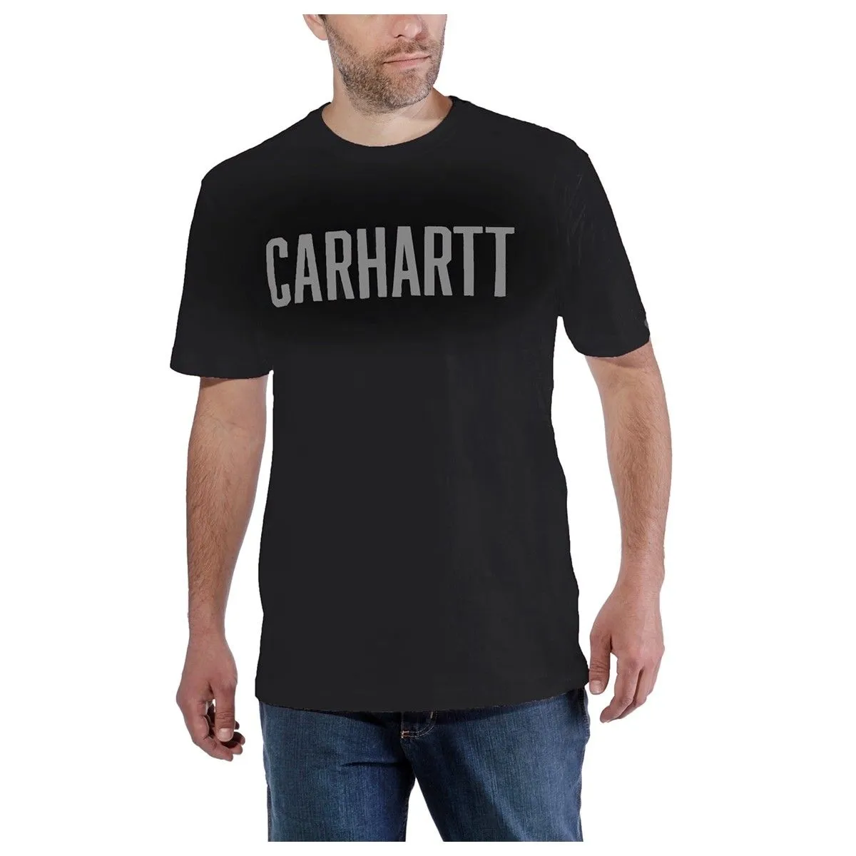 Carhartt&#x20;103203&#x20;Maddock&#x20;Graphic&#x20;Block&#x20;Logo&#x20;s&#x2F;s&#x20;T-Shirt&#x20;-&#x20;Indigo&#x20;Heather