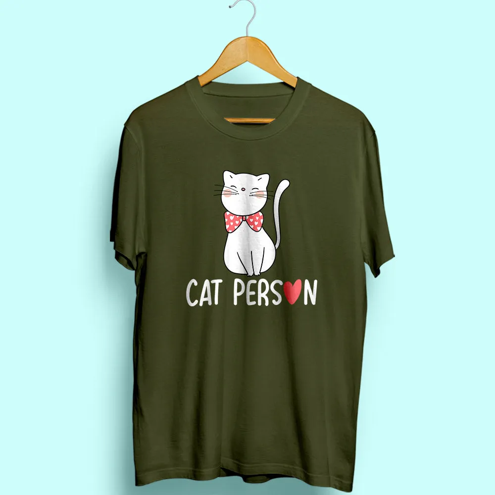 Cat Person Half Sleeve T-Shirt