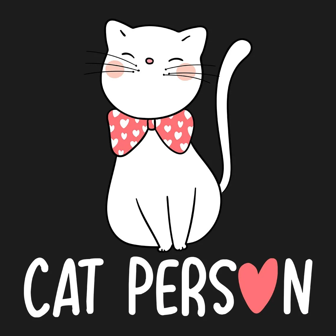 Cat Person Half Sleeve T-Shirt