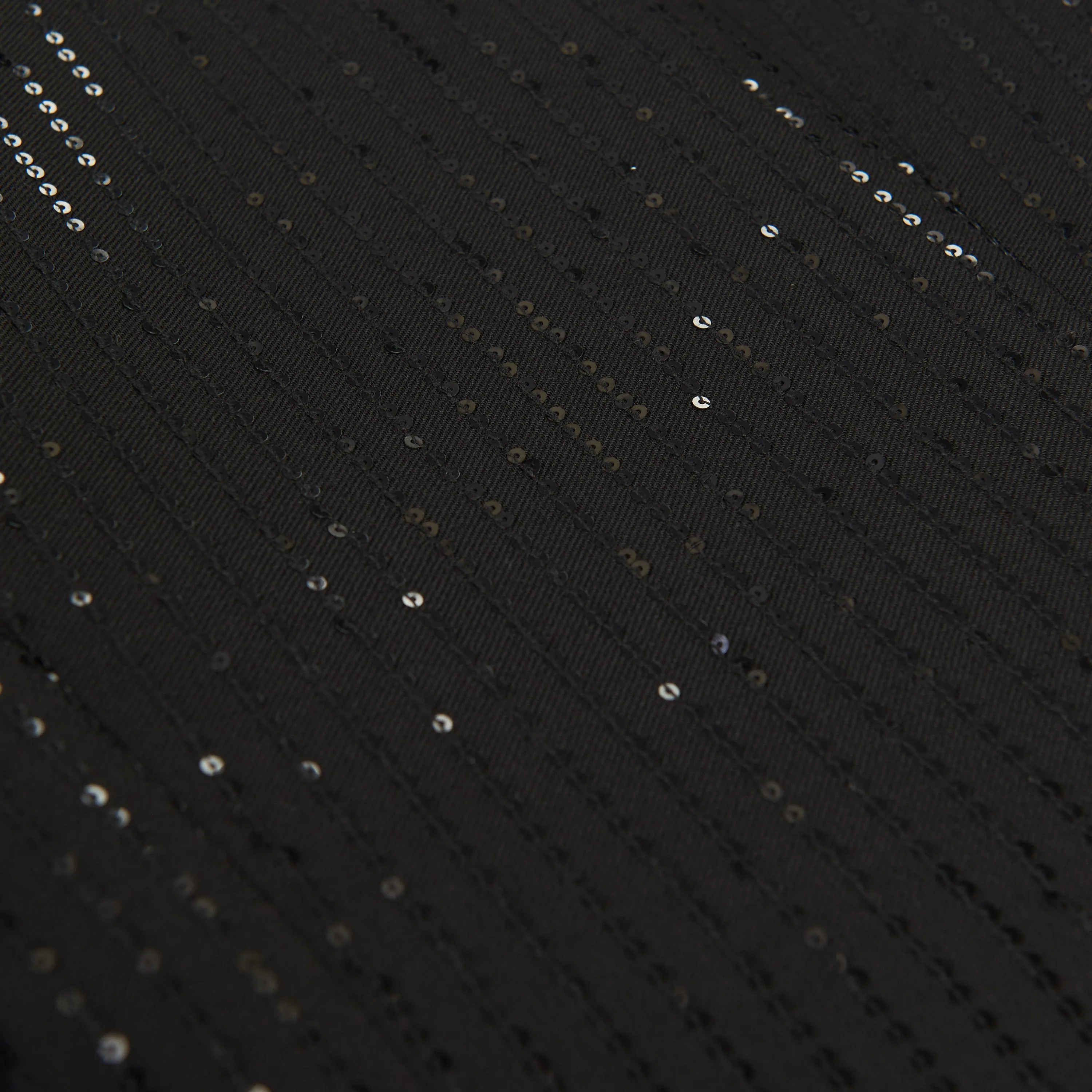 Classic Jacket In Black Sequin Embroidered Wool Gabardine