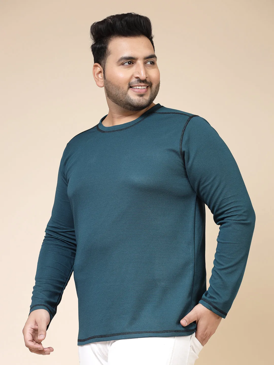 Contrast Stitch Corduroy T-Shirt