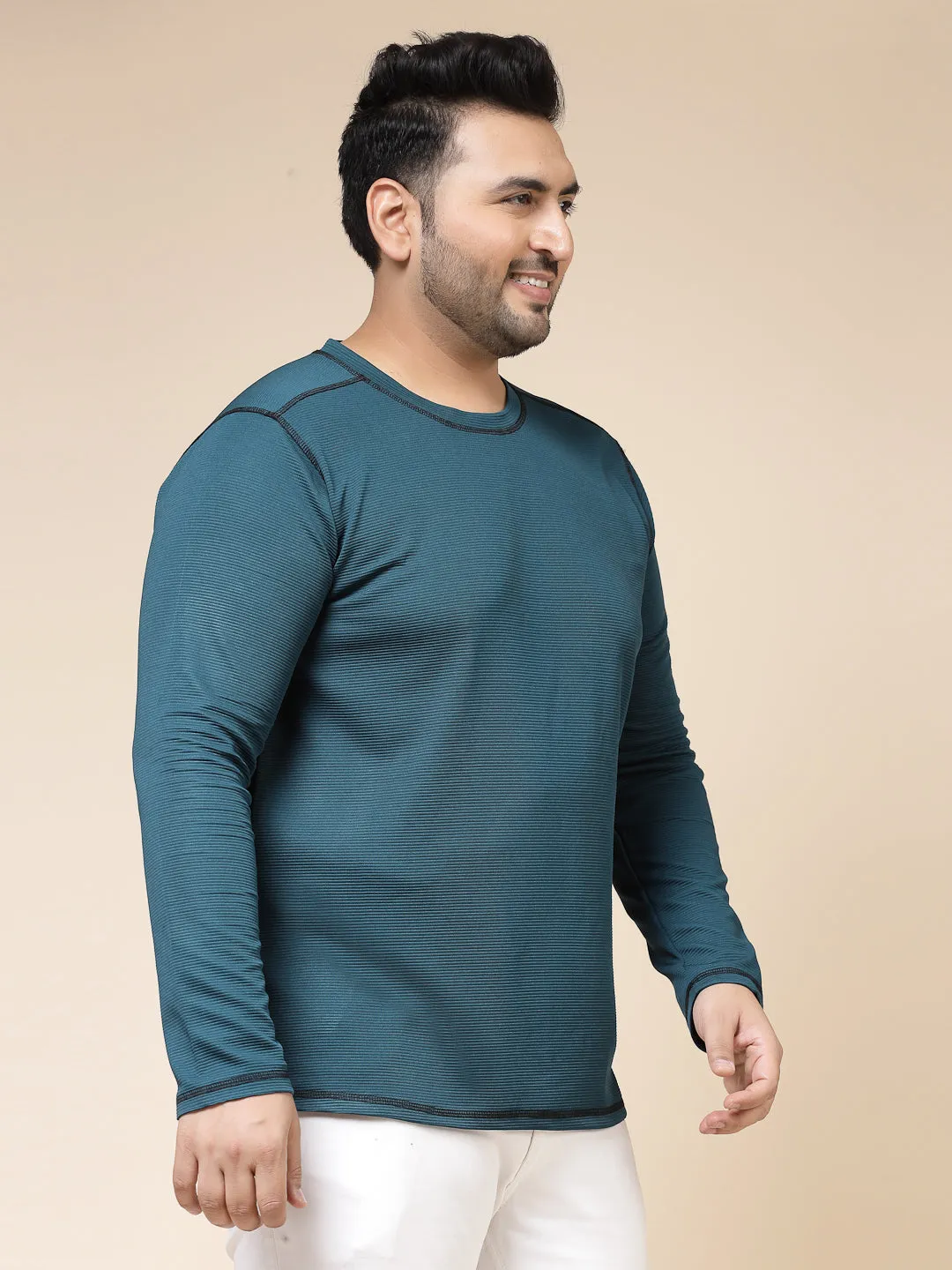 Contrast Stitch Corduroy T-Shirt