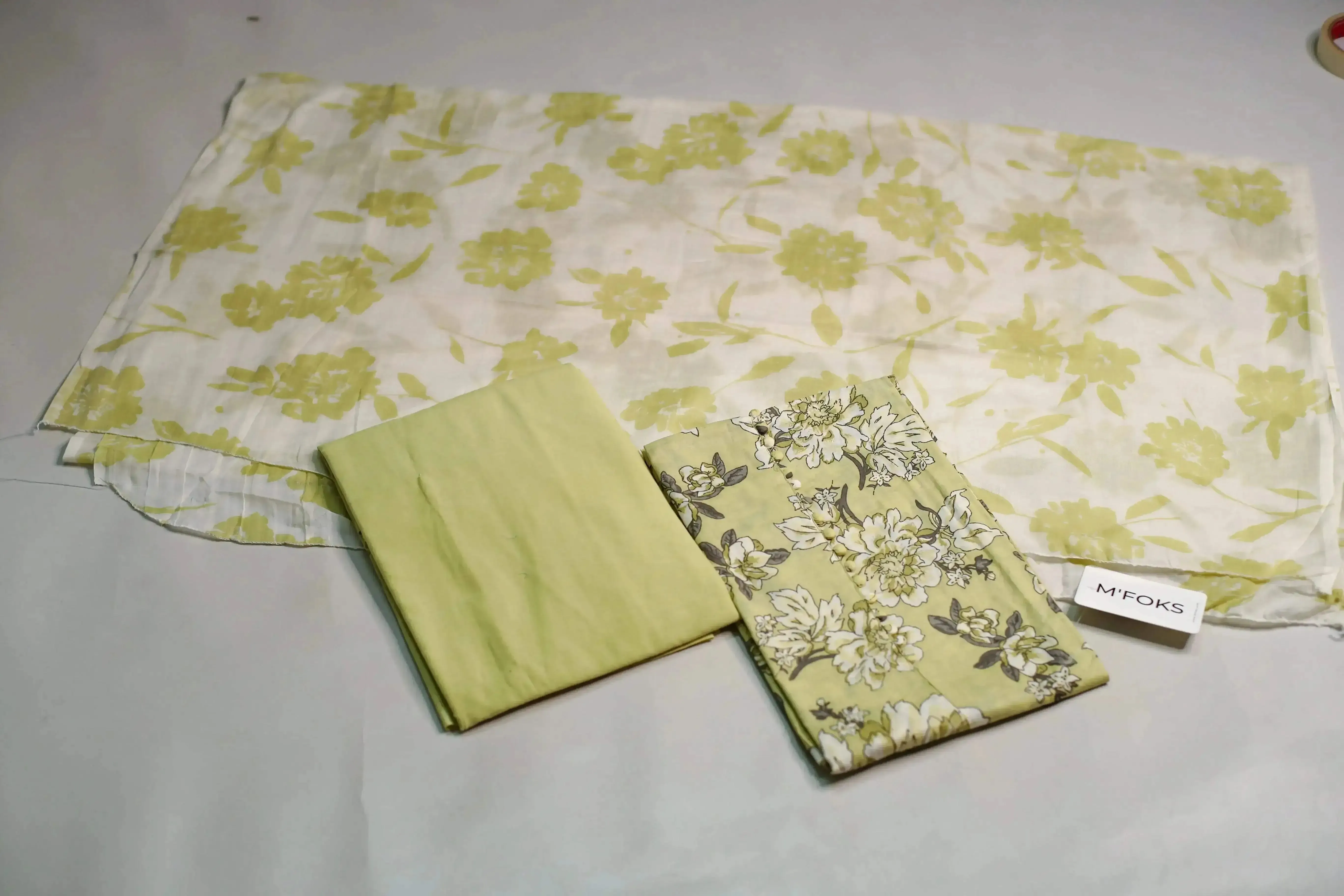 Cotton Unstitched Suit Set with Dupatta