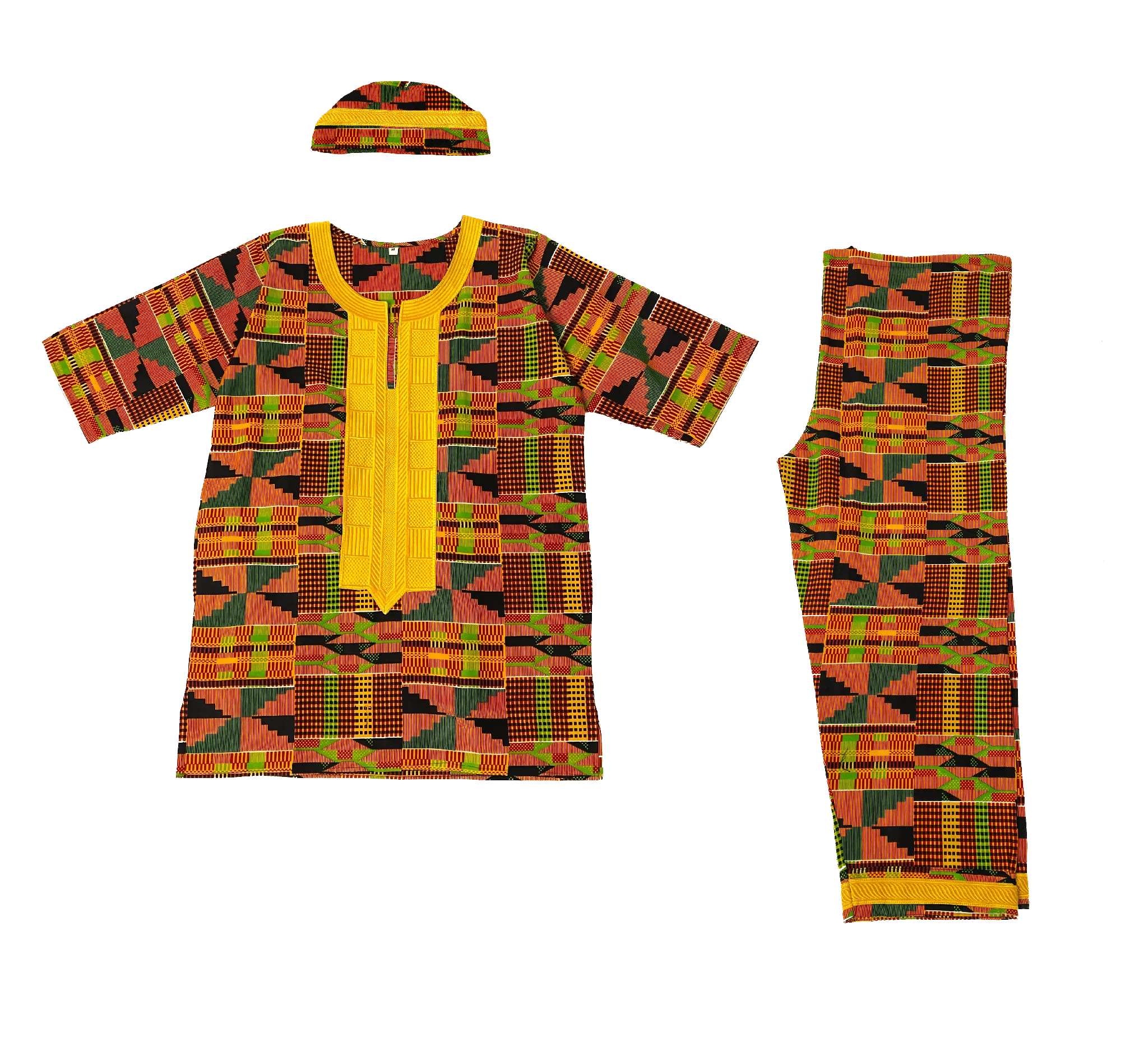 Embroidered Kente Set