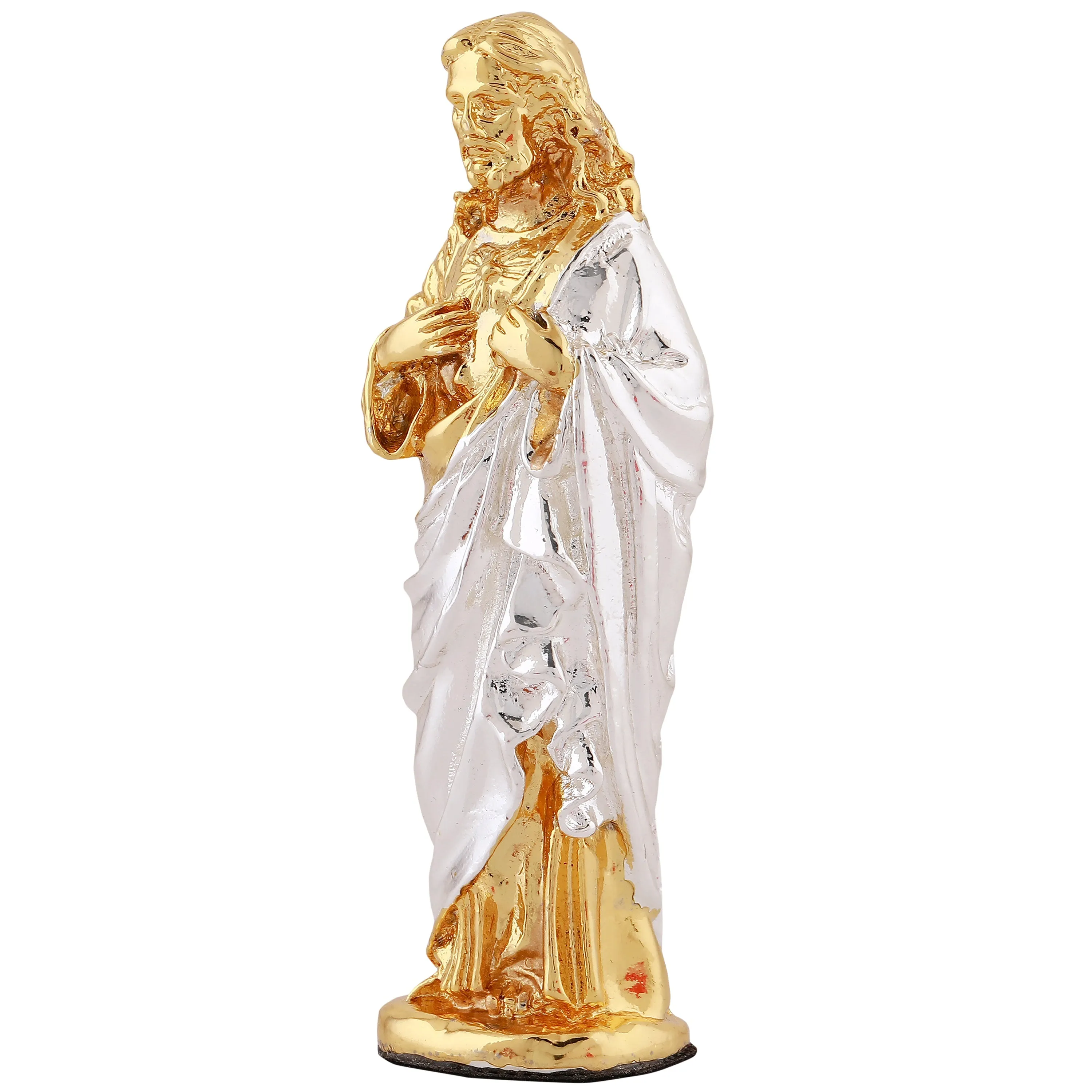 Estele Gold & Rhodium Plated Almighty Jesus Christ Idol showpiece for Gifting/Home Decoration.
