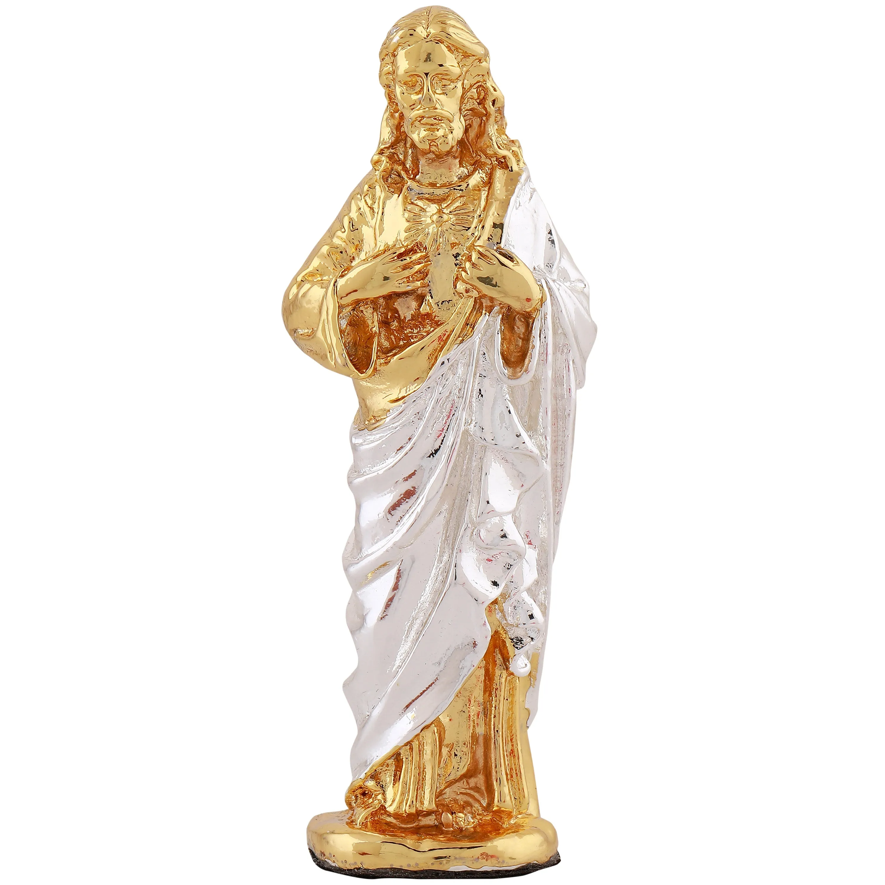 Estele Gold & Rhodium Plated Almighty Jesus Christ Idol showpiece for Gifting/Home Decoration.