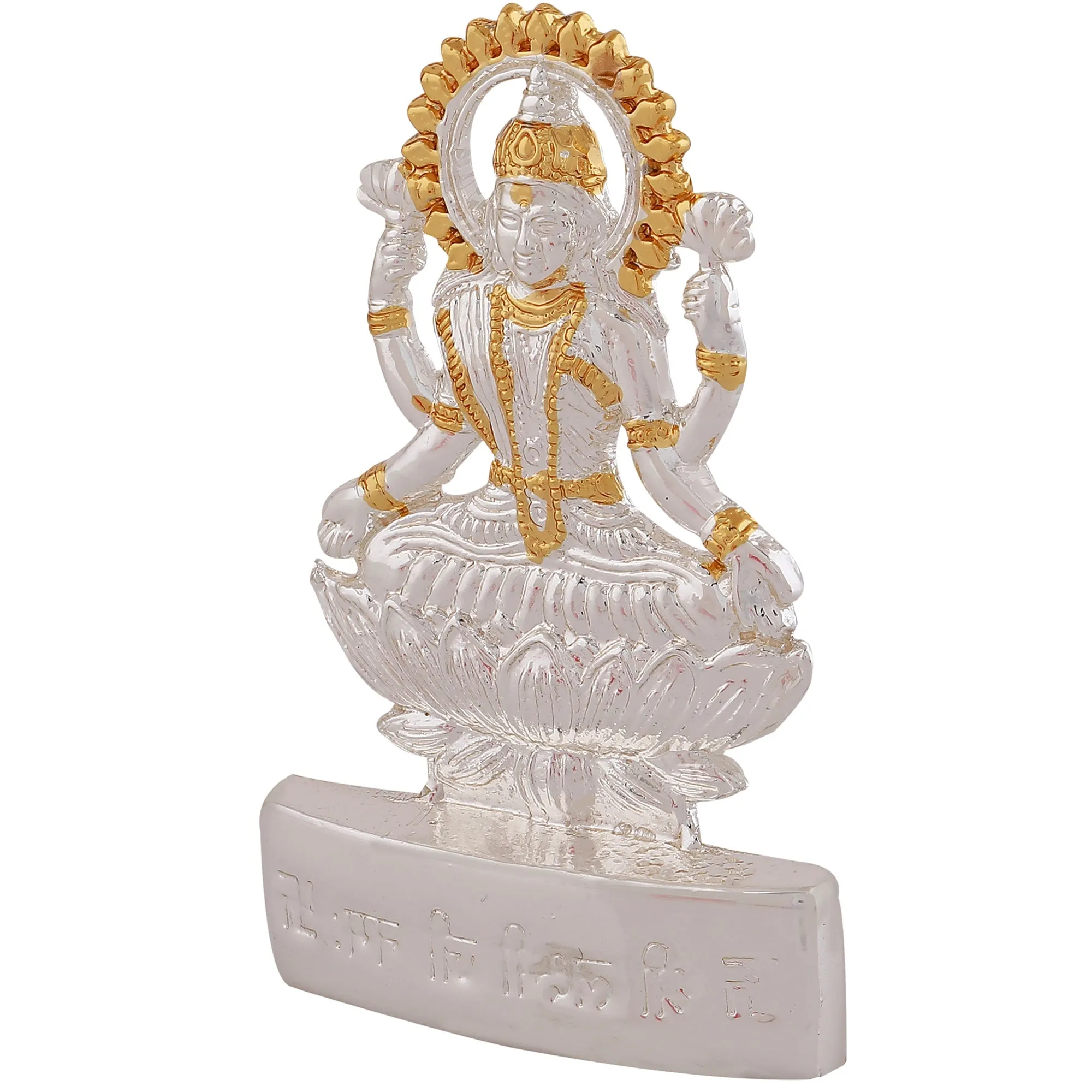 Estele Gold & Rhodium Plated Goddess Lakshmi Ji Idol