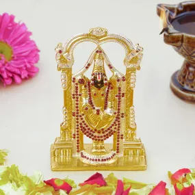 Estele Gold & Rhodium Plated Lord Tirupati Balaji Idol Showpiece for Pooja Mandir/ Home Decorative