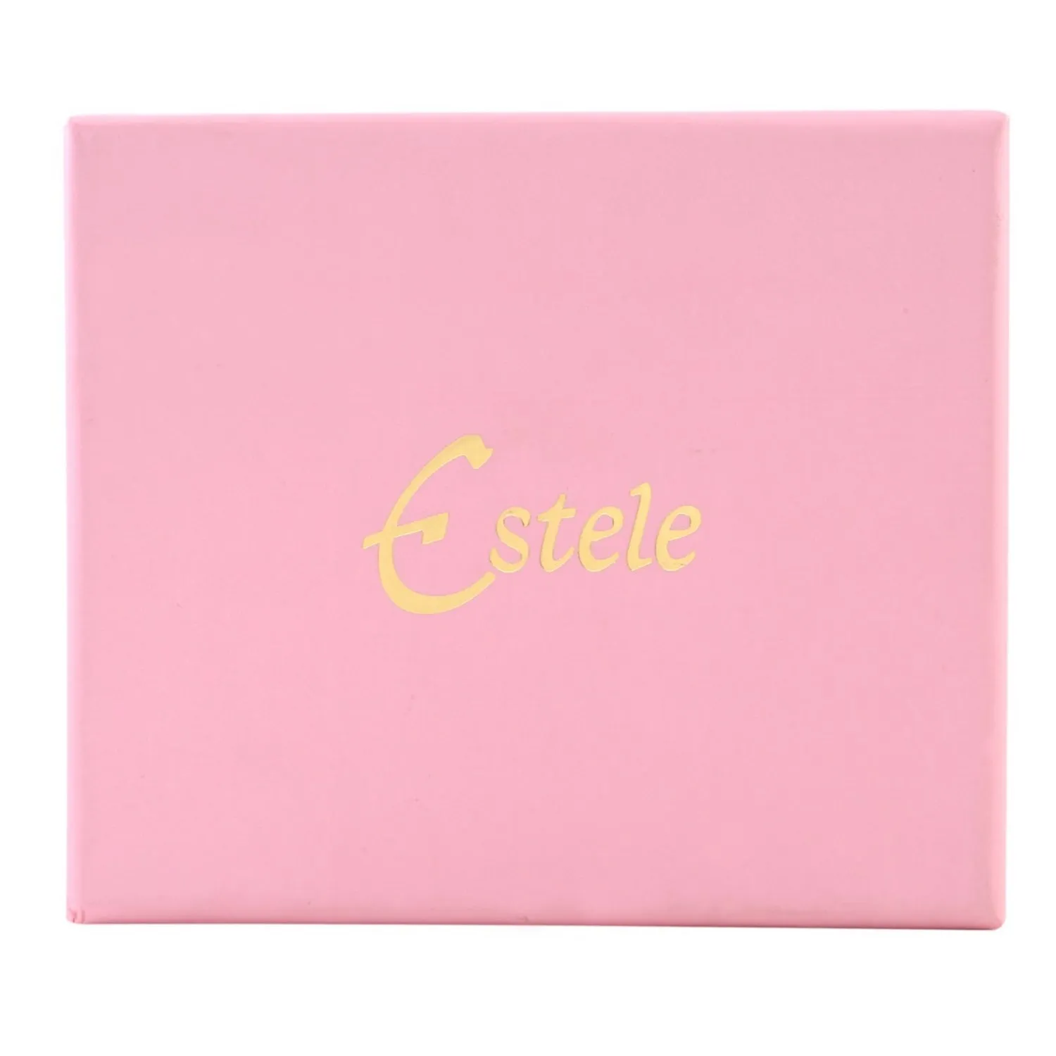 Estele Gold Plated American Diamond flower Stud Earrings for women