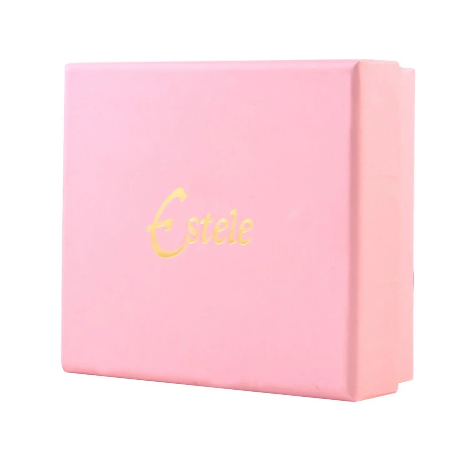 Estele Gold Plated American Diamond flower Stud Earrings for women