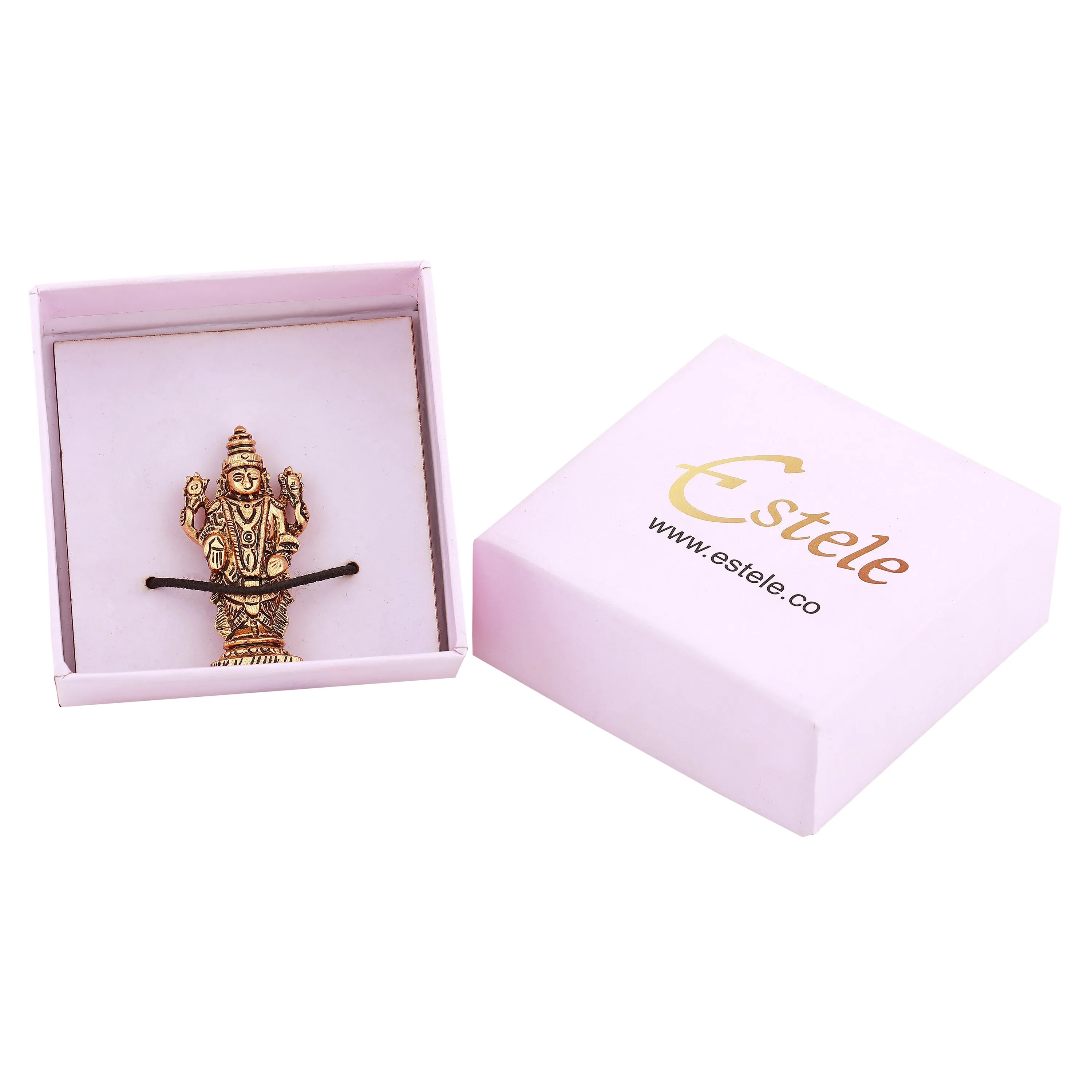 Estele Gold Plated Antique Lord Tirupati Balaji Idol Showpiece for Pooja Mandir/ Home Decorative