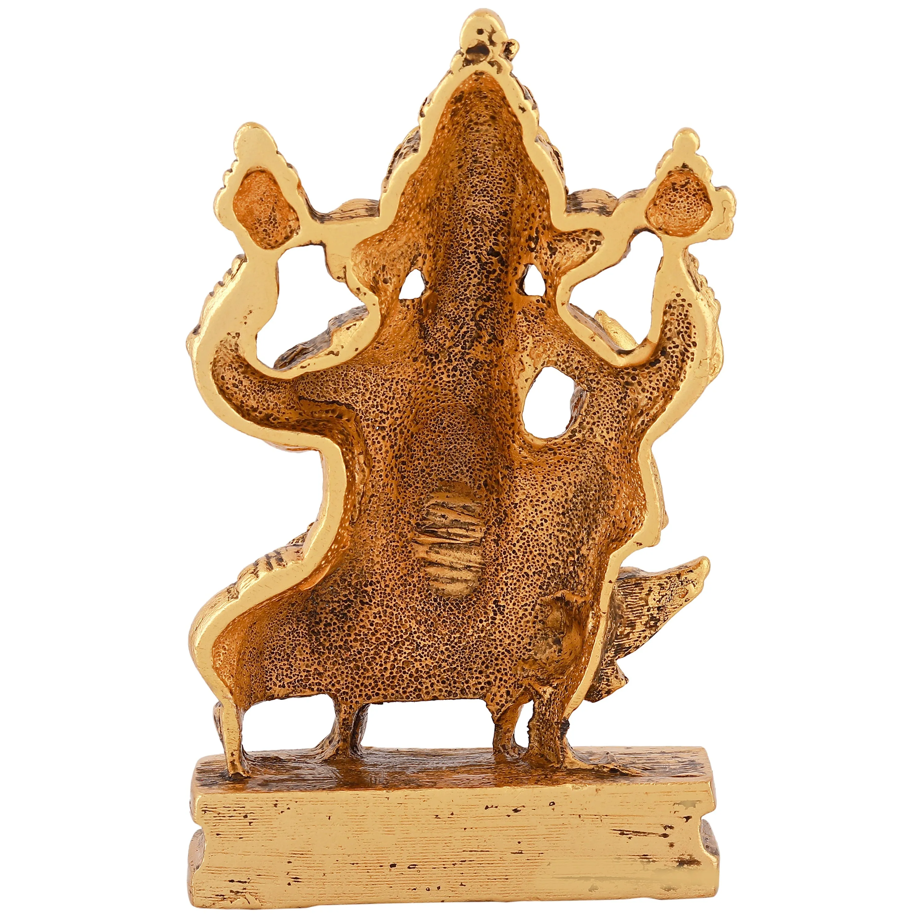 Estele Gold Plated Antique Spiritual Lord Mooshika Ganesh Idol for Gifts & House Warming/Home/Office Decors.