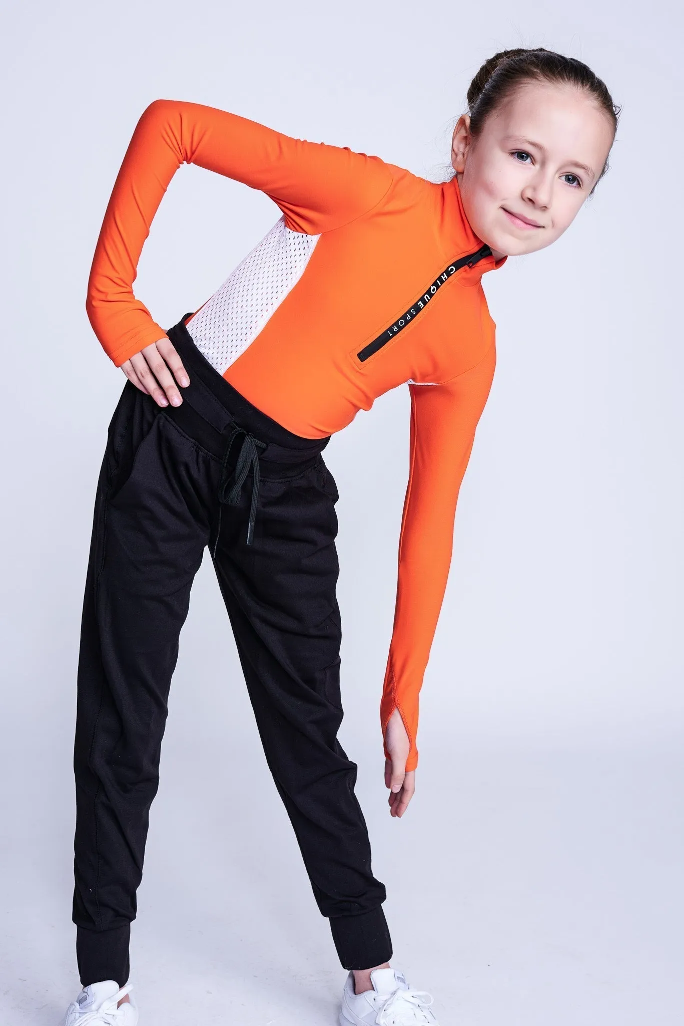 Fearless Half-Zip Top in Orange
