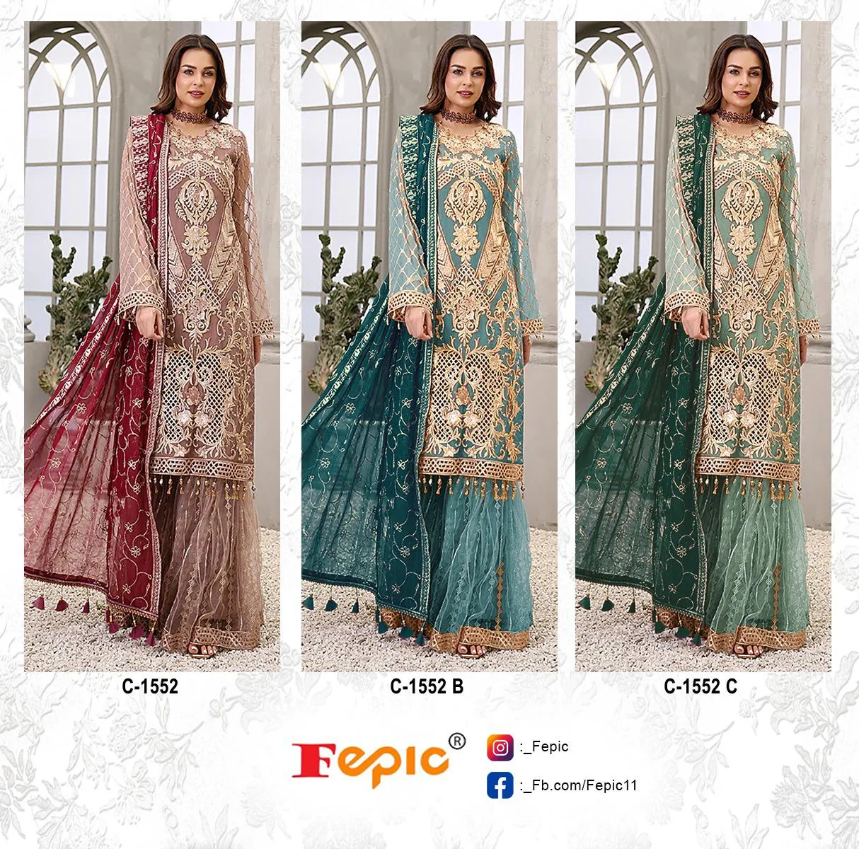 FEPIC ROSEMEEN D.NO C -1552 DESIGNER SUIT