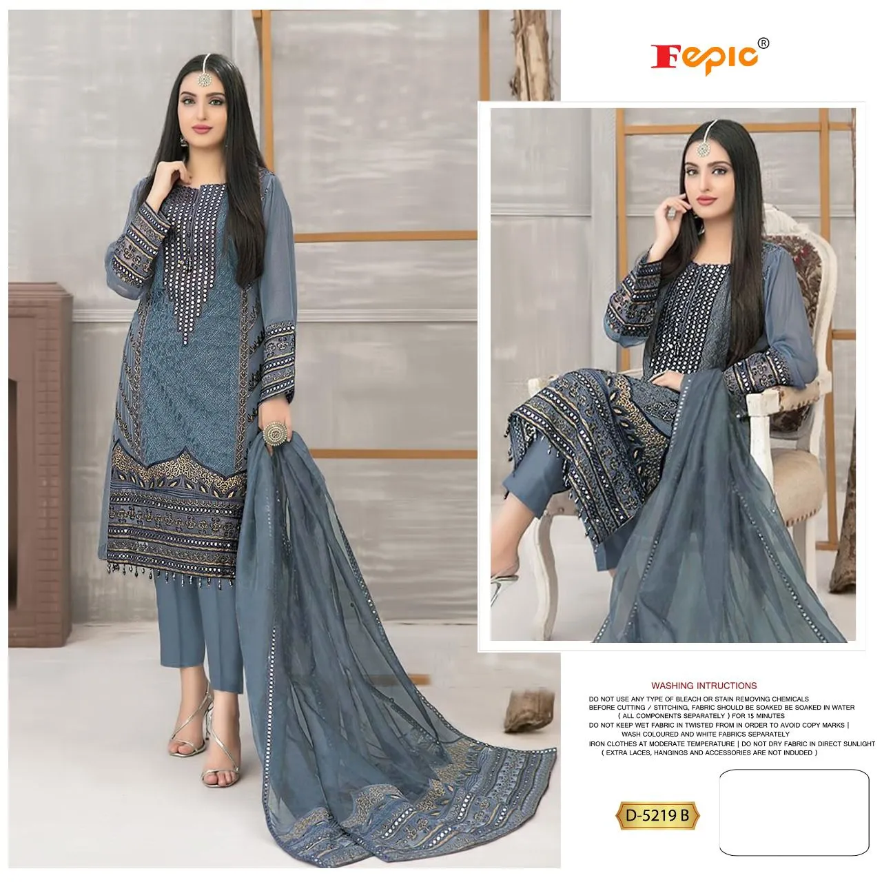 FEPIC ROSEMEEN D.NO -D 5219 DESIGNER SUIT