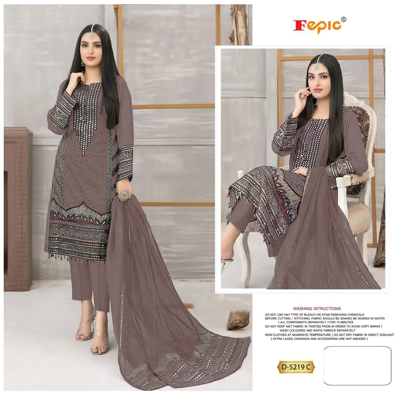 FEPIC ROSEMEEN D.NO -D 5219 DESIGNER SUIT