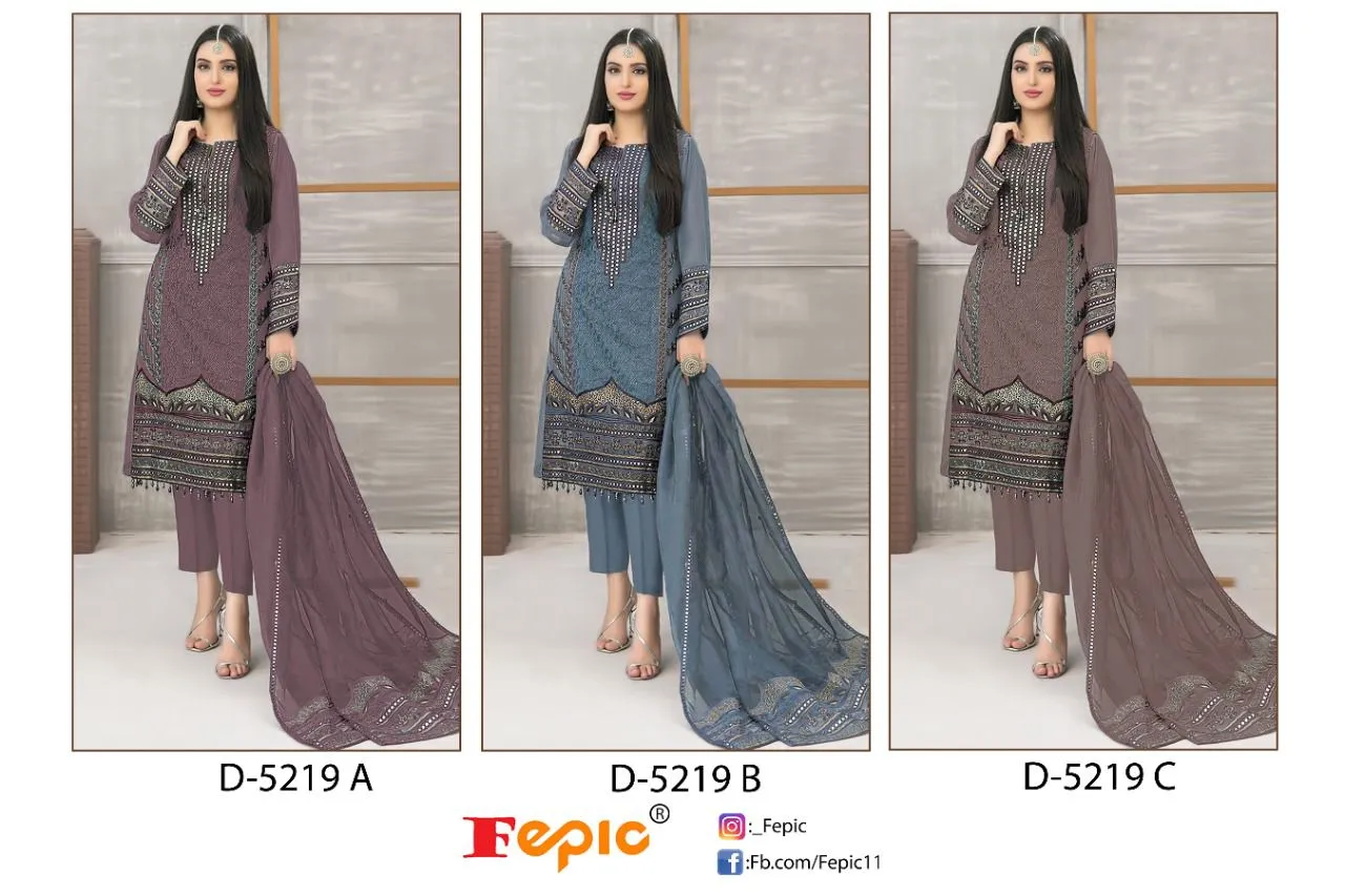 FEPIC ROSEMEEN D.NO -D 5219 DESIGNER SUIT