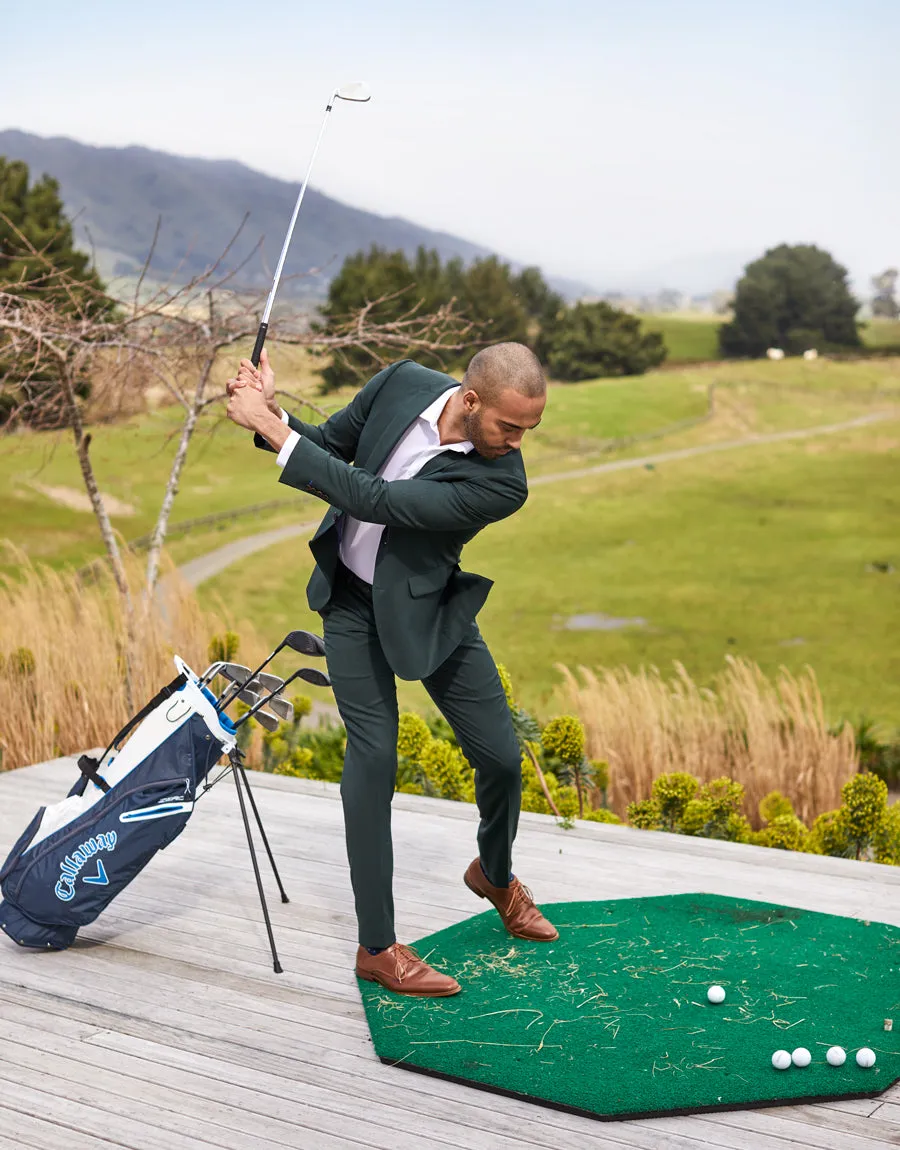 Fresh Dark Green Two Piece Suit