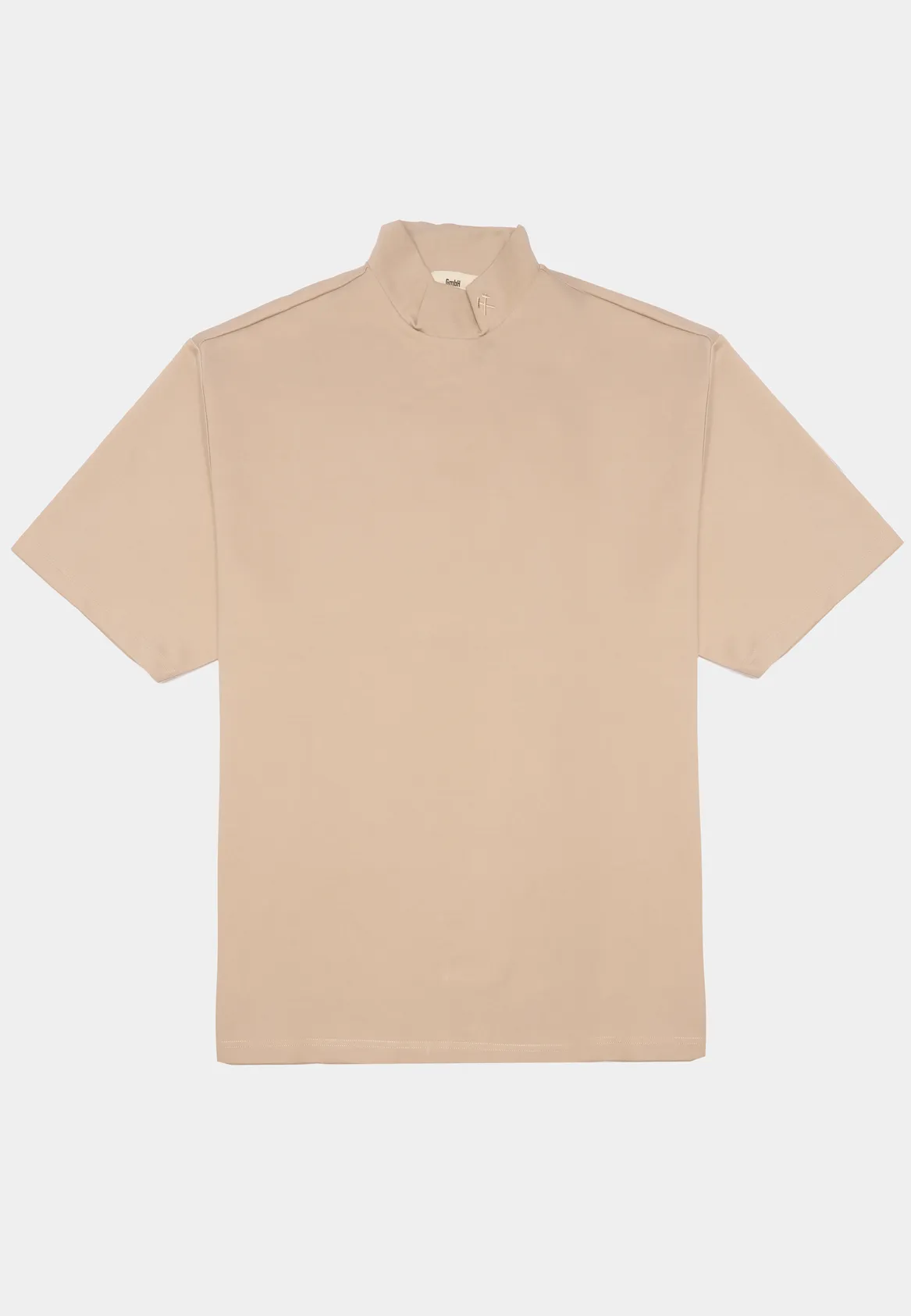Interlock Beige GmbH T-Shirt with Mandarin Collar - Premium Quality