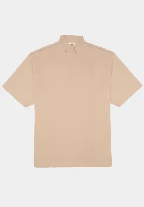 Interlock Beige GmbH T-Shirt with Mandarin Collar - Premium Quality