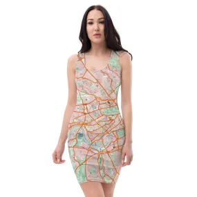 London Travelcard Map Bodycon Dress