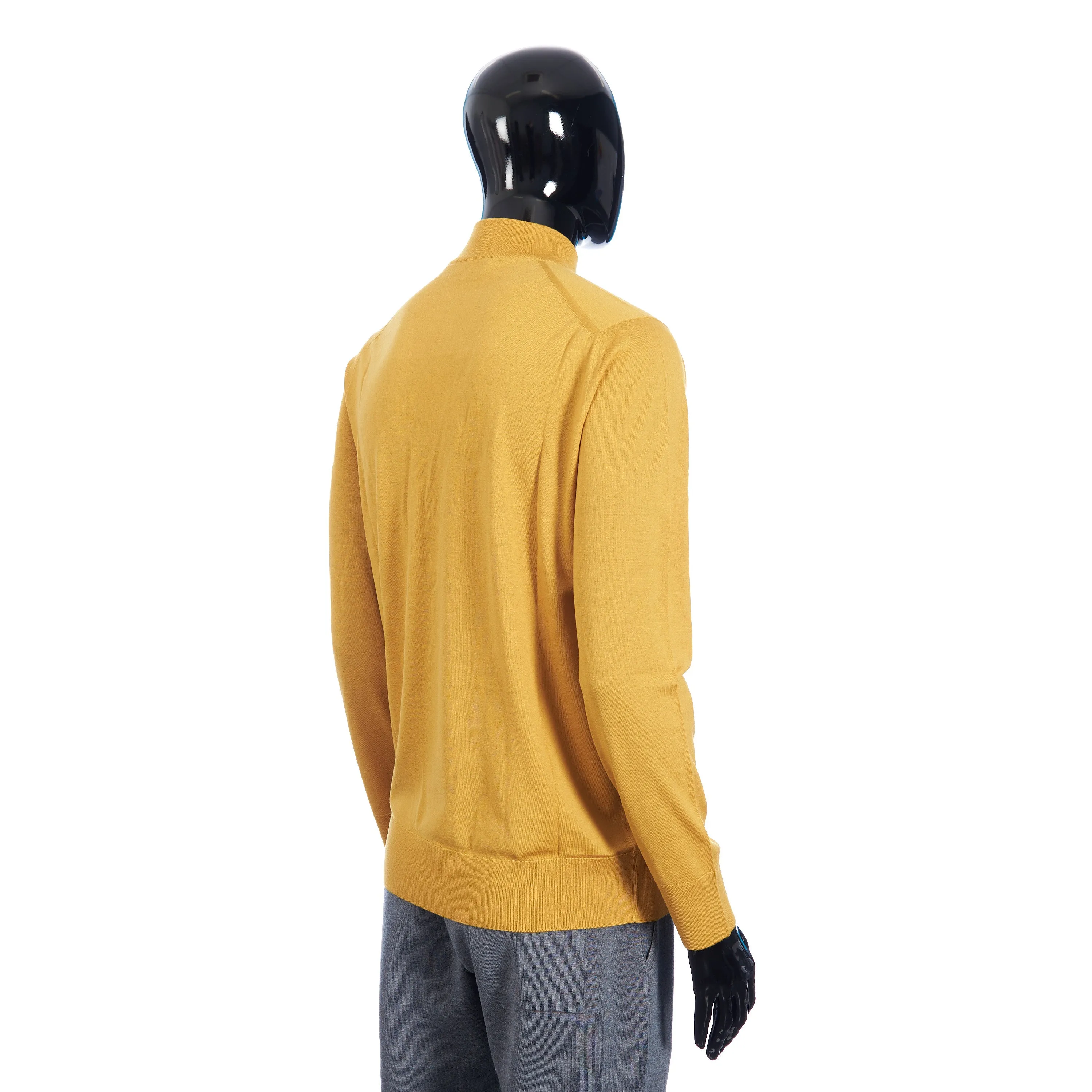 Lupetto Sweater Mock Neck In Moroccan Yellow Wish Wool