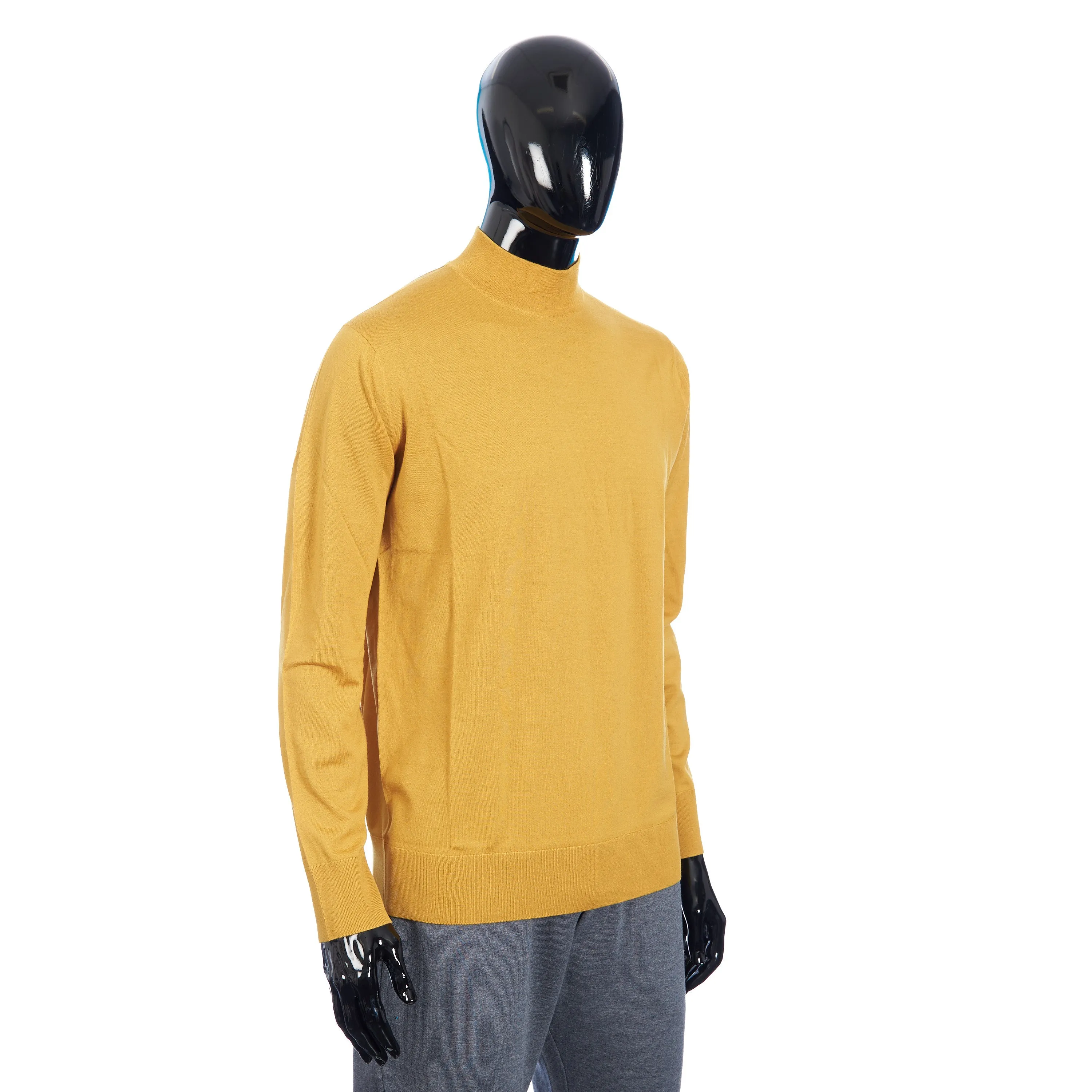 Lupetto Sweater Mock Neck In Moroccan Yellow Wish Wool