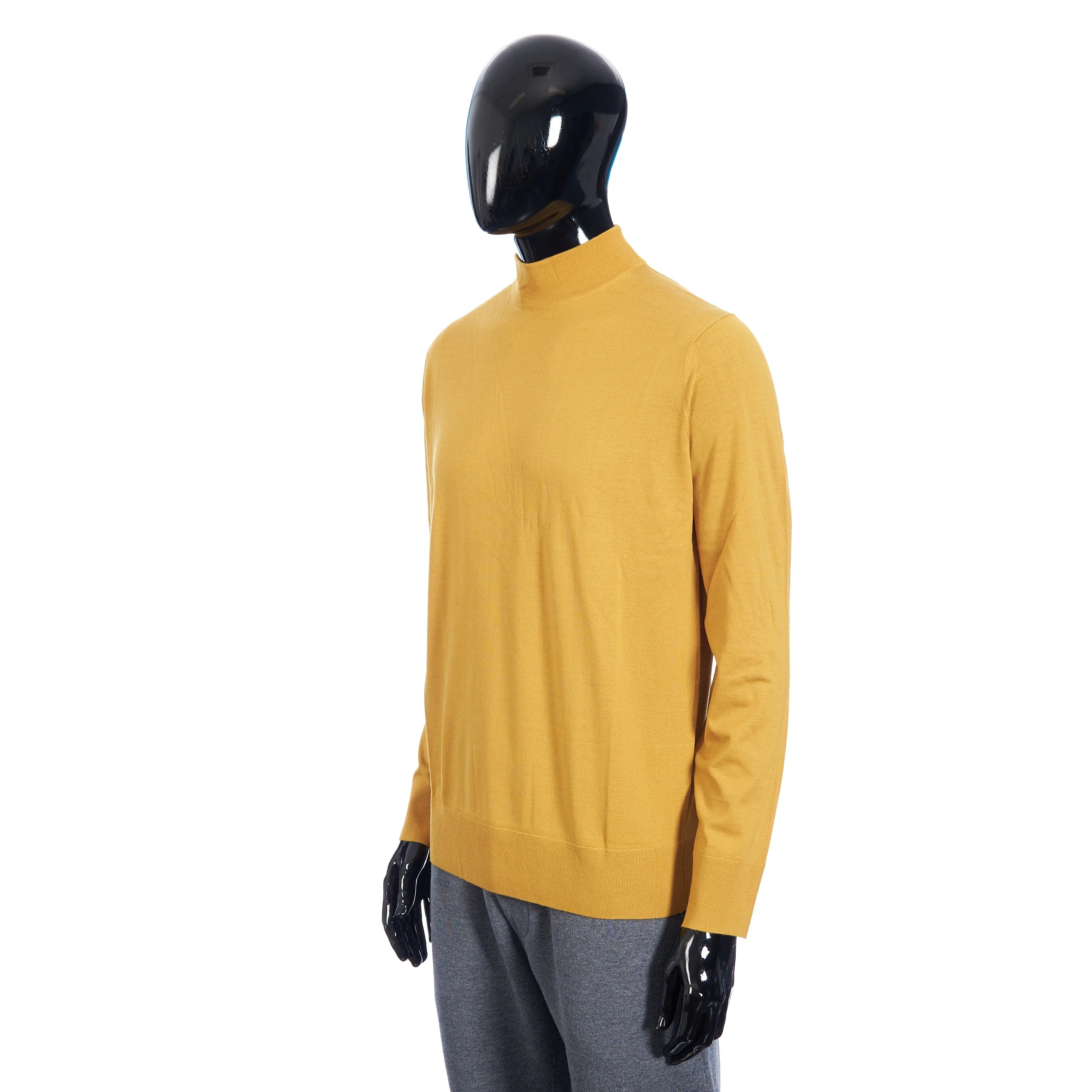 Lupetto Sweater Mock Neck In Moroccan Yellow Wish Wool