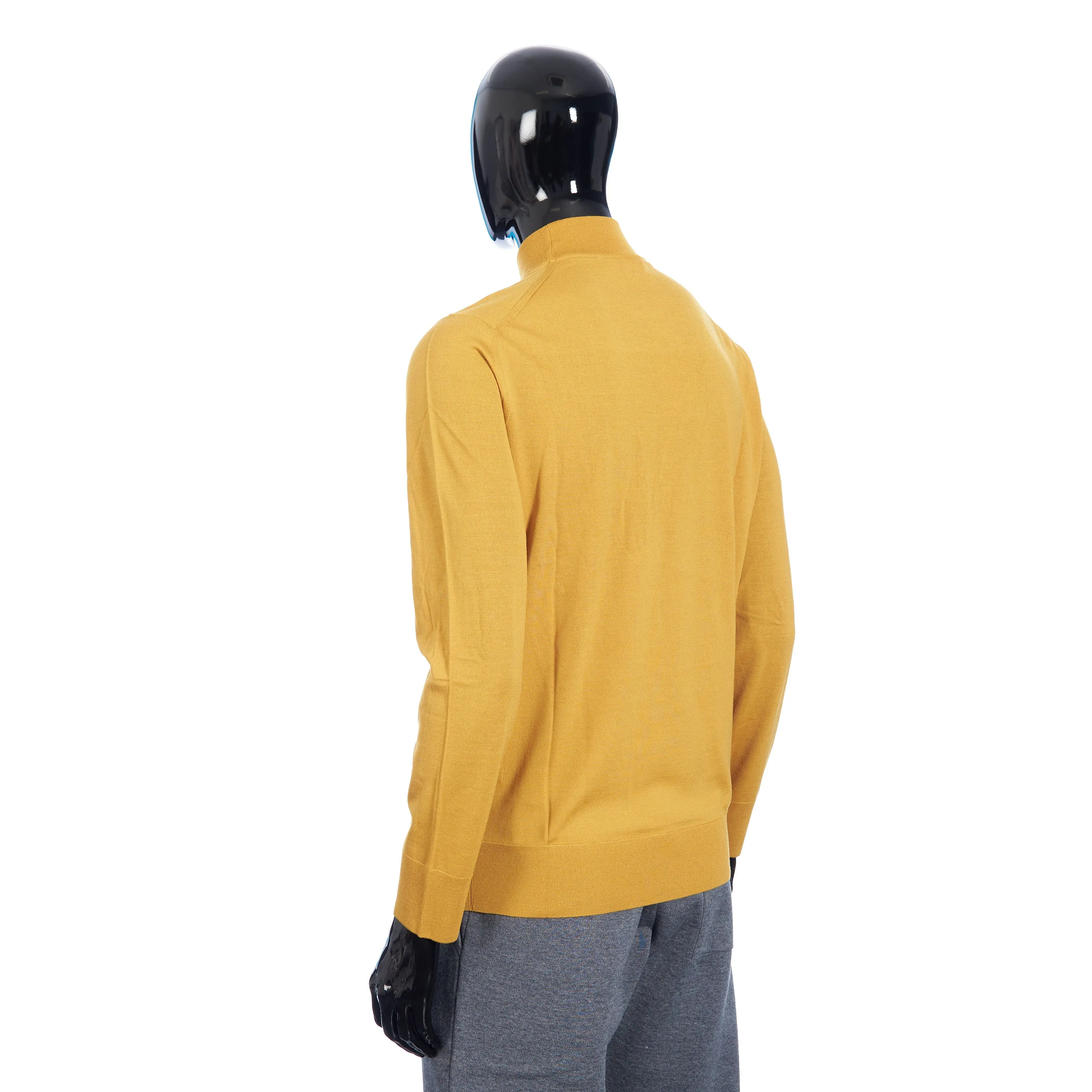 Lupetto Sweater Mock Neck In Moroccan Yellow Wish Wool