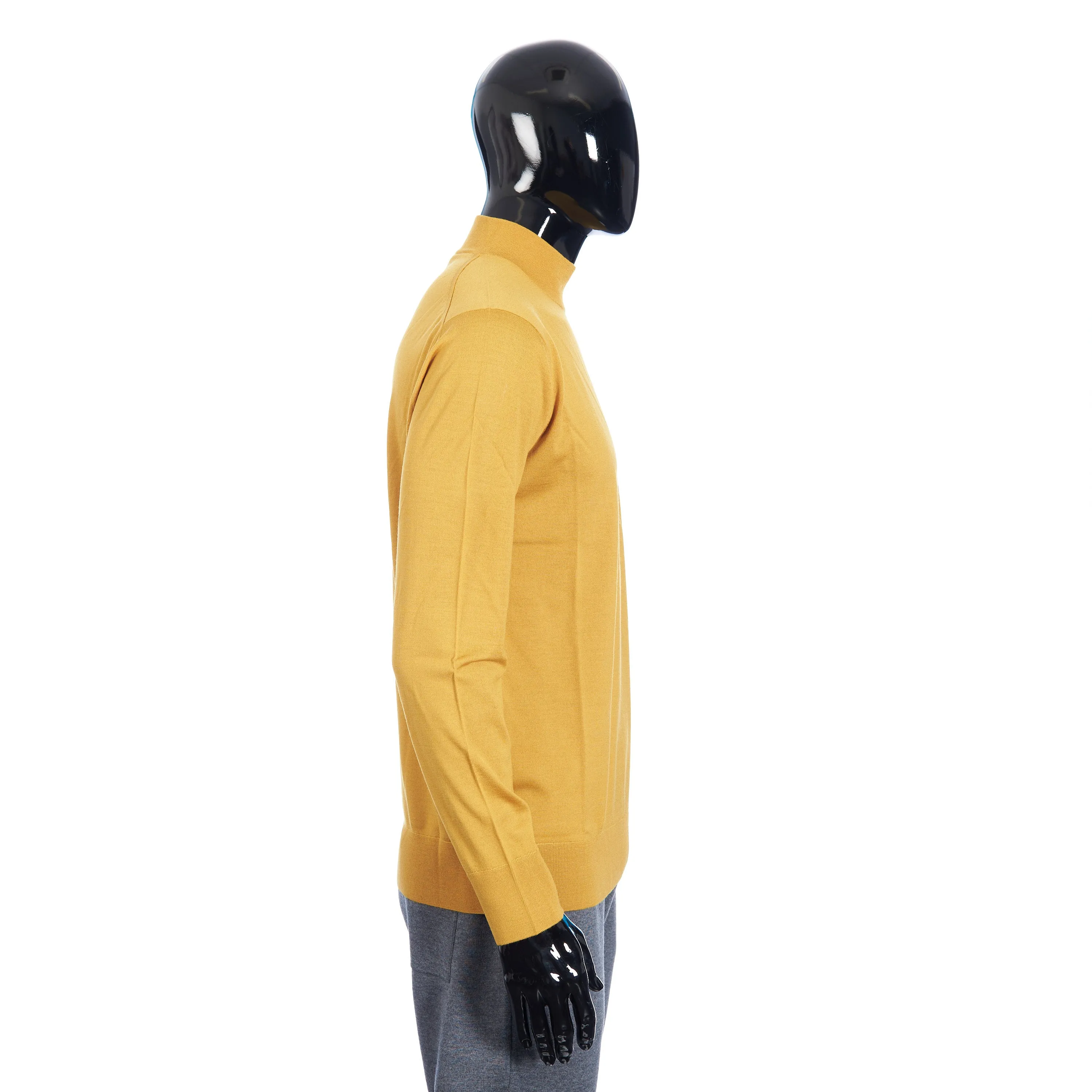 Lupetto Sweater Mock Neck In Moroccan Yellow Wish Wool