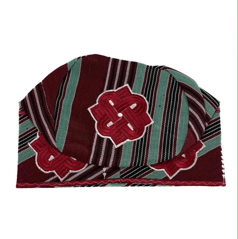 Mallam Burgundy & Green Dashiki Set