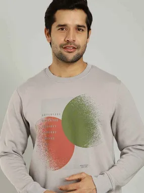 Men Graphic Full Sleeve Crew Neck Sweatshirt