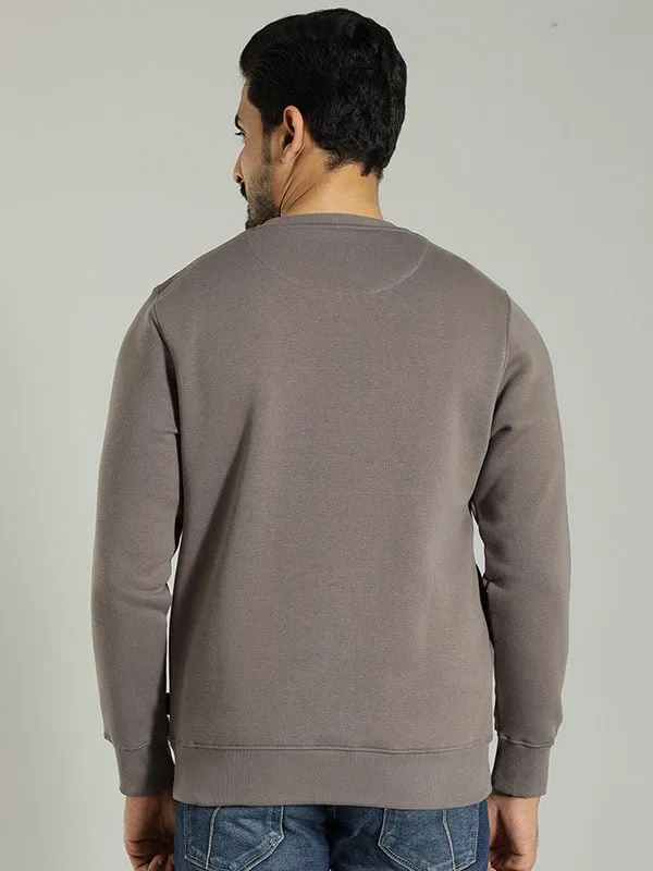 Men Graphic Full Sleeve Crew Neck Sweatshirt
