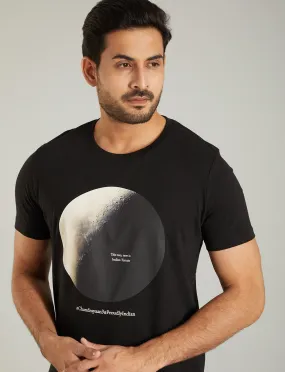 Men Printed Chandrayaan Crew Neck T-Shirt