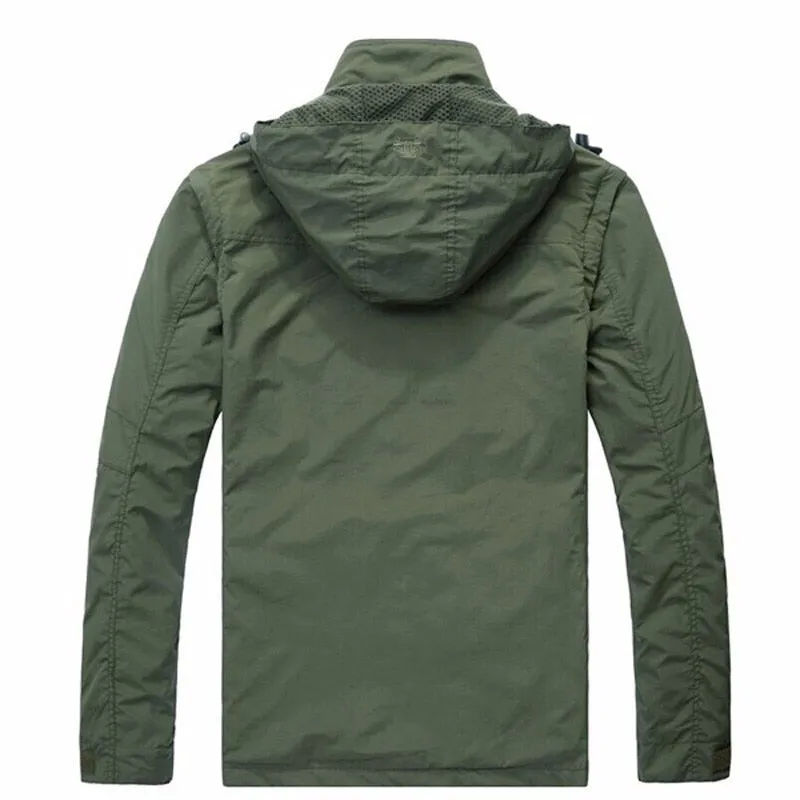 Men's Autumn Hooded Waterproof Windbreaker
